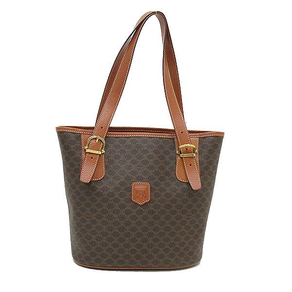 CELINE(セリーヌ) マカダム トートバッグ ショルダーバッグ MC98/2 茶 ...