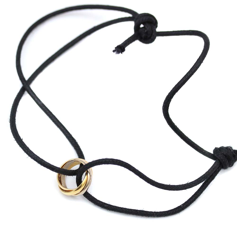 Cartier カルティエ トリニティ コード ブレスレット K18ゴールド コットン ジュエリー イエローゴールド ピンクゴールド レディース 中古 ー ブラモ 欲しいブランド品がすぐ見つかる ネット通販サイト