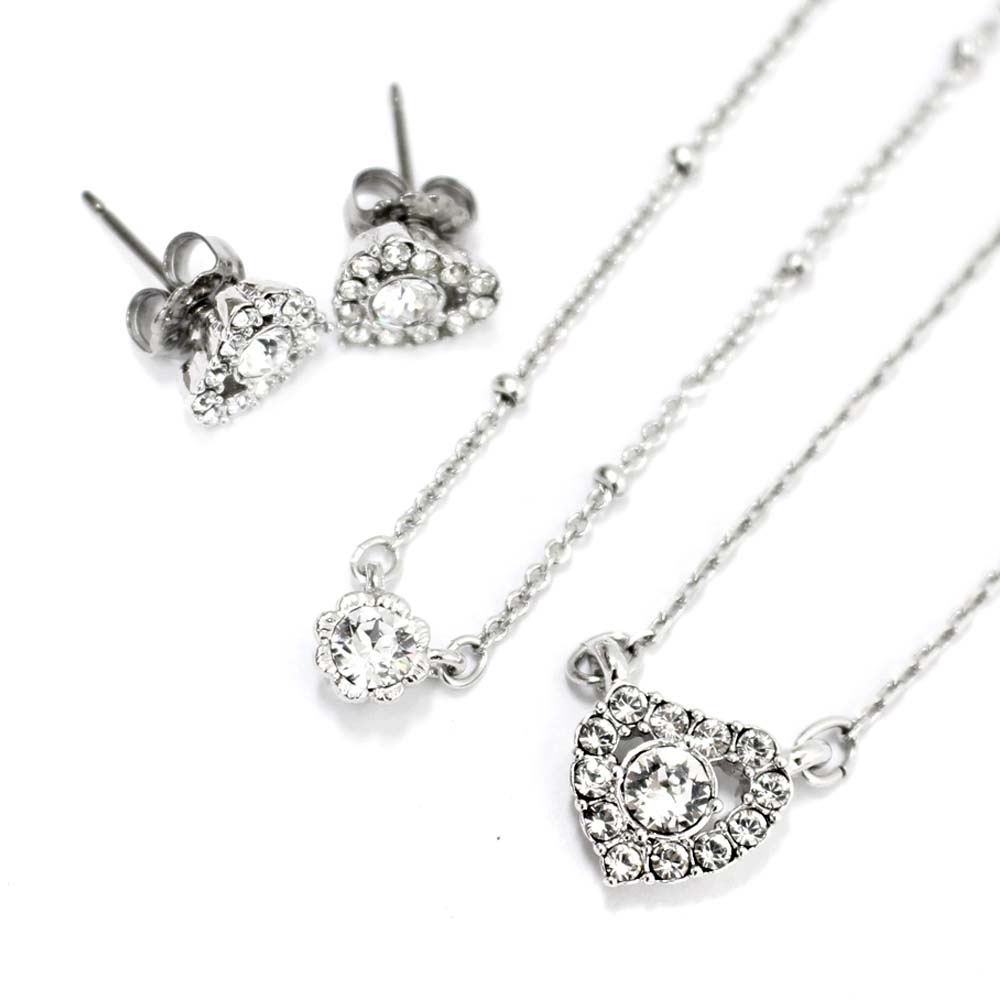 Jillstuart ジルスチュアート ピアス ネックレス 2本 セット ハート ネックレス メタル ラインストーン アクセサリー シルバー レディース 中古 ー ブラモ 欲しいブランド品がすぐ見つかる ネット通販サイト
