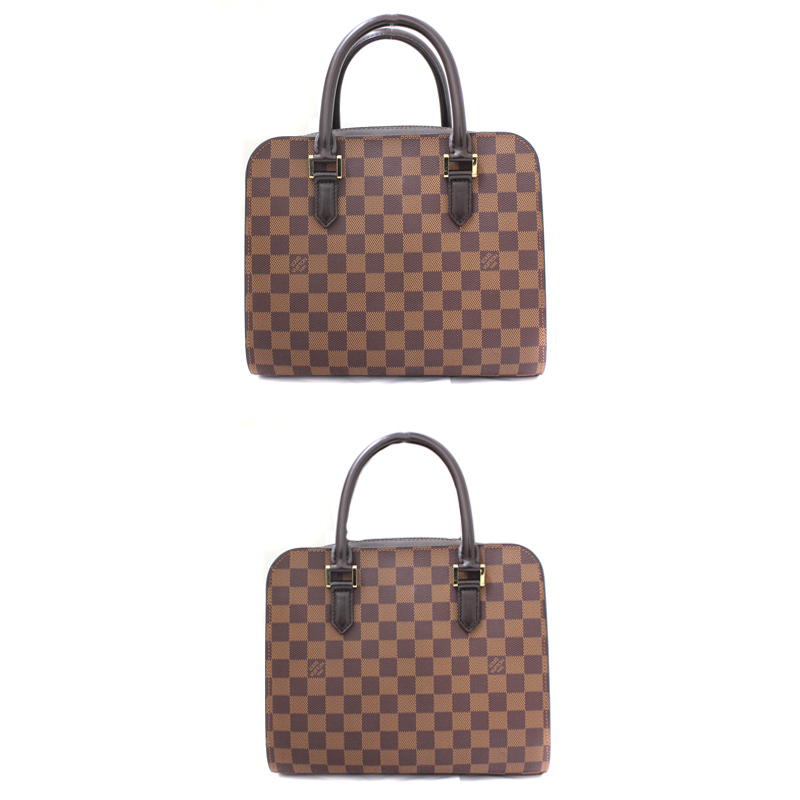 LOUIS VUITTON 【ルイヴィトン】美品 ダミエ トリアナ ハンドバッグ 感謝の声続々! 【極美品】ルイヴィトン ブラウン エベーヌ トリアナ ダミエ ハンドバッグ ハンドバッグ