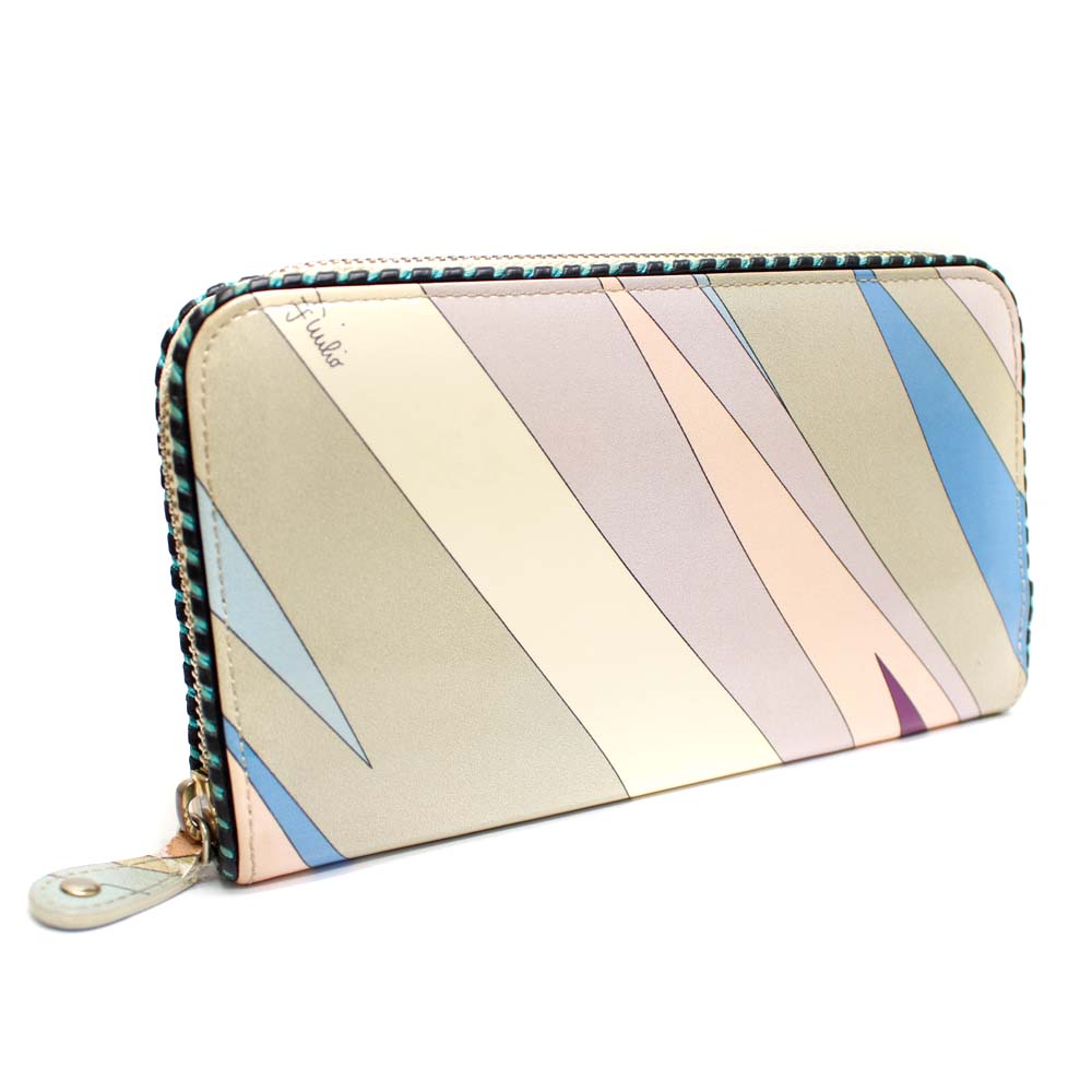 Emilio Pucci エミリオプッチ ラウンドファスナー 長財布 Pvc マルチ レディース 中古 ー ブラモ 欲しいブランド品がすぐ見つかる ネット通販サイト