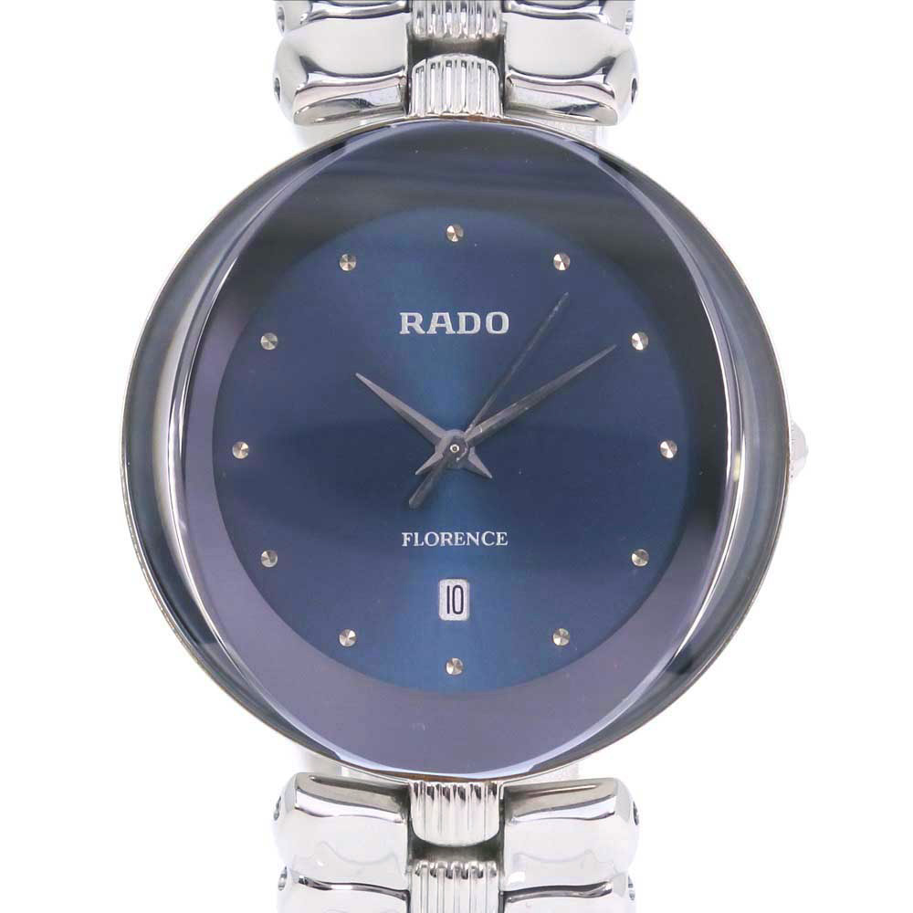 Rado ラドー フローレンス 152 3716 4 ステンレススチール シルバー クオーツ メンズ 青文字盤 腕時計 中古 Aランク ー ブラモ 欲しいブランド品がすぐ見つかる ネット通販サイト
