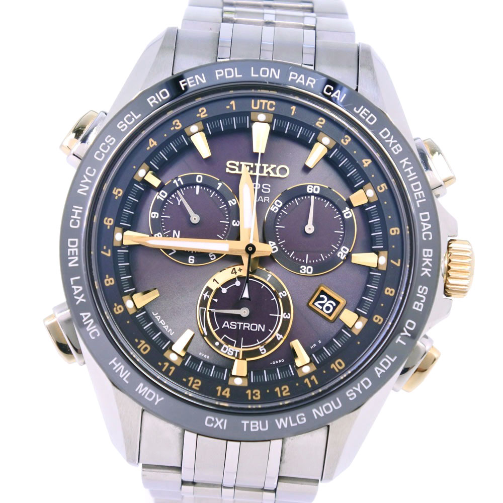 SEIKO Seiko Astron SBXB007 8X82-0AB0-1 Ceramic x Titanium Solar Powered  Radio Clock Men's Black Dial Watch [Used] A-Rank ー The best place to buy  Brand Bags Watches Jewelry, Bramo!