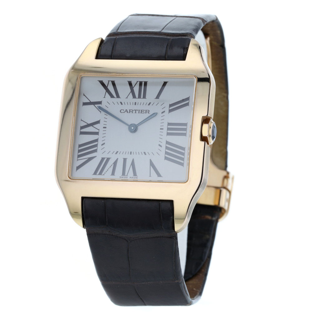 カルティエ Cartier サントスデュモン Lm 2650 35mm 手巻き 腕時計 K18ピンクゴールド レザー サファイア ゴールド メンズ K ー ブラモ 欲しいブランド品がすぐ見つかる ネット通販サイト