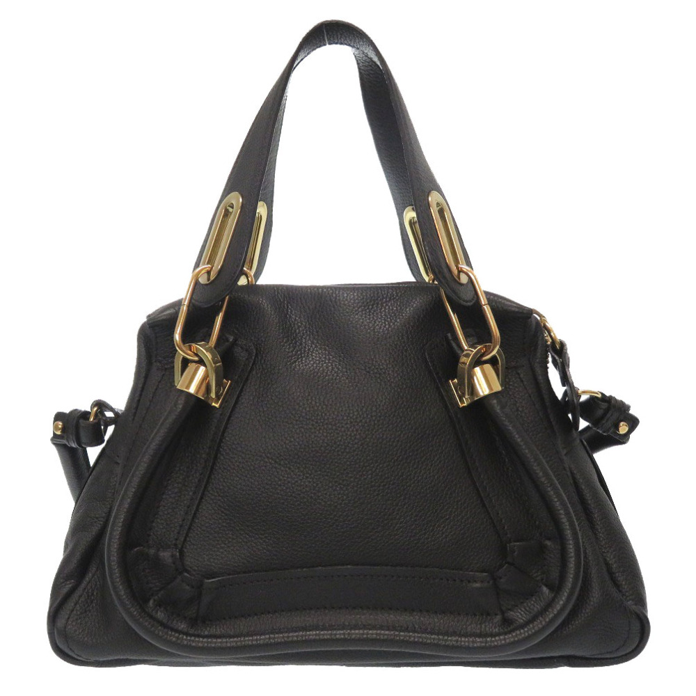クロエChloe パラティ スモール ハンドバッグ レザー/レザー ブラック 全品特価 クロエ ショルダーバッグ パラティ スモール ハンドバッグ ショルダーバッグ