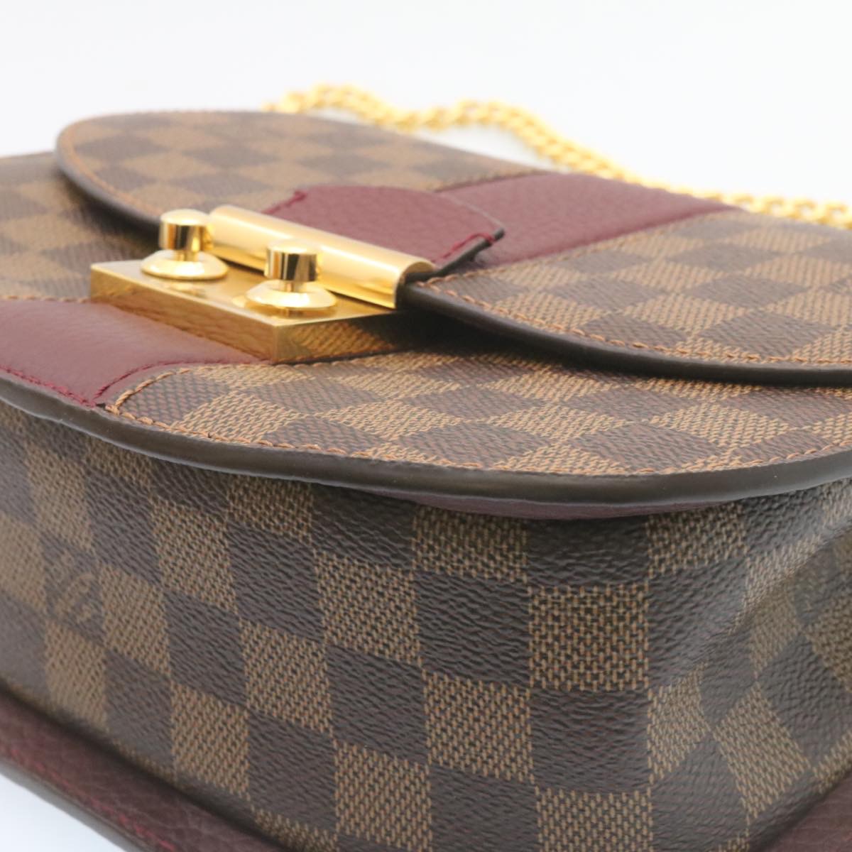 LOUIS VUITTON Damier Ebene Wight Chain Shoulder Bag N64420