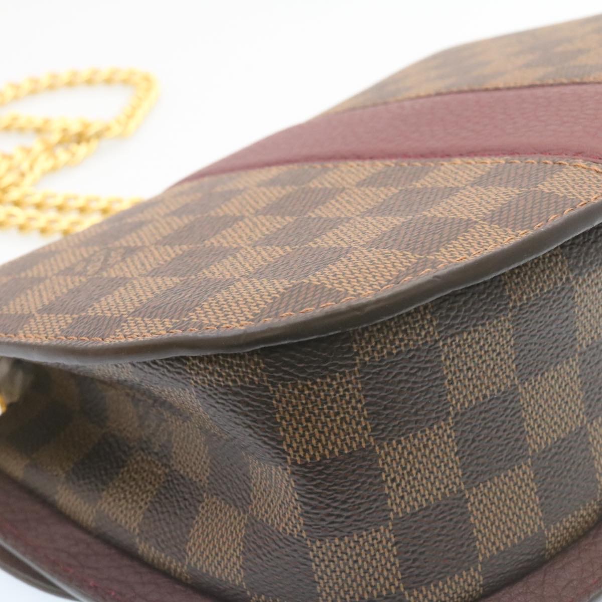 LOUIS VUITTON Damier Ebene Wight Chain Shoulder Bag N64420