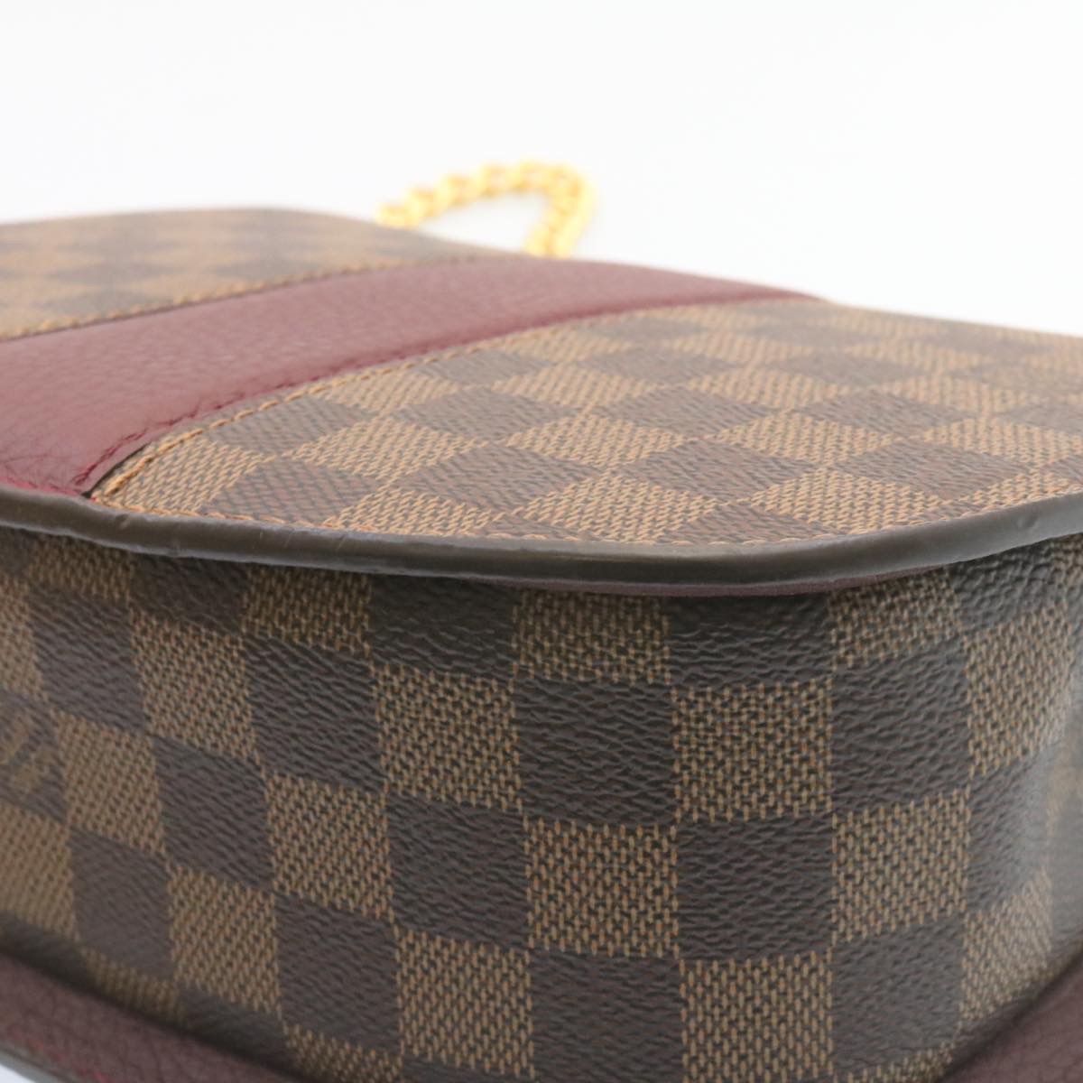 LOUIS VUITTON Damier Ebene Wight Chain Shoulder Bag N64420