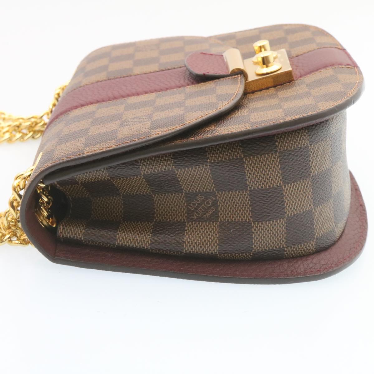 LOUIS VUITTON Damier Ebene Wight Chain Shoulder Bag N64420