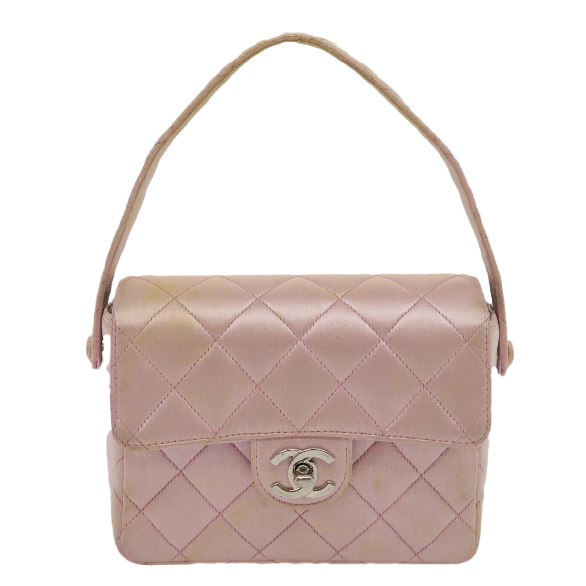 ハンドバッグ Saint Laurent Pink Satin Handbag 24262232_54241565_600.jpg