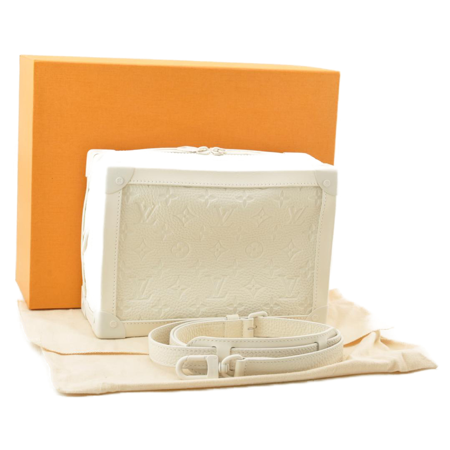 【残少!】SALE Louis Vuitton HandleSoftTrunkバッグ LOUIS VUITTON Virgil Abloh Shoulder Bag Soft Trunk Box White