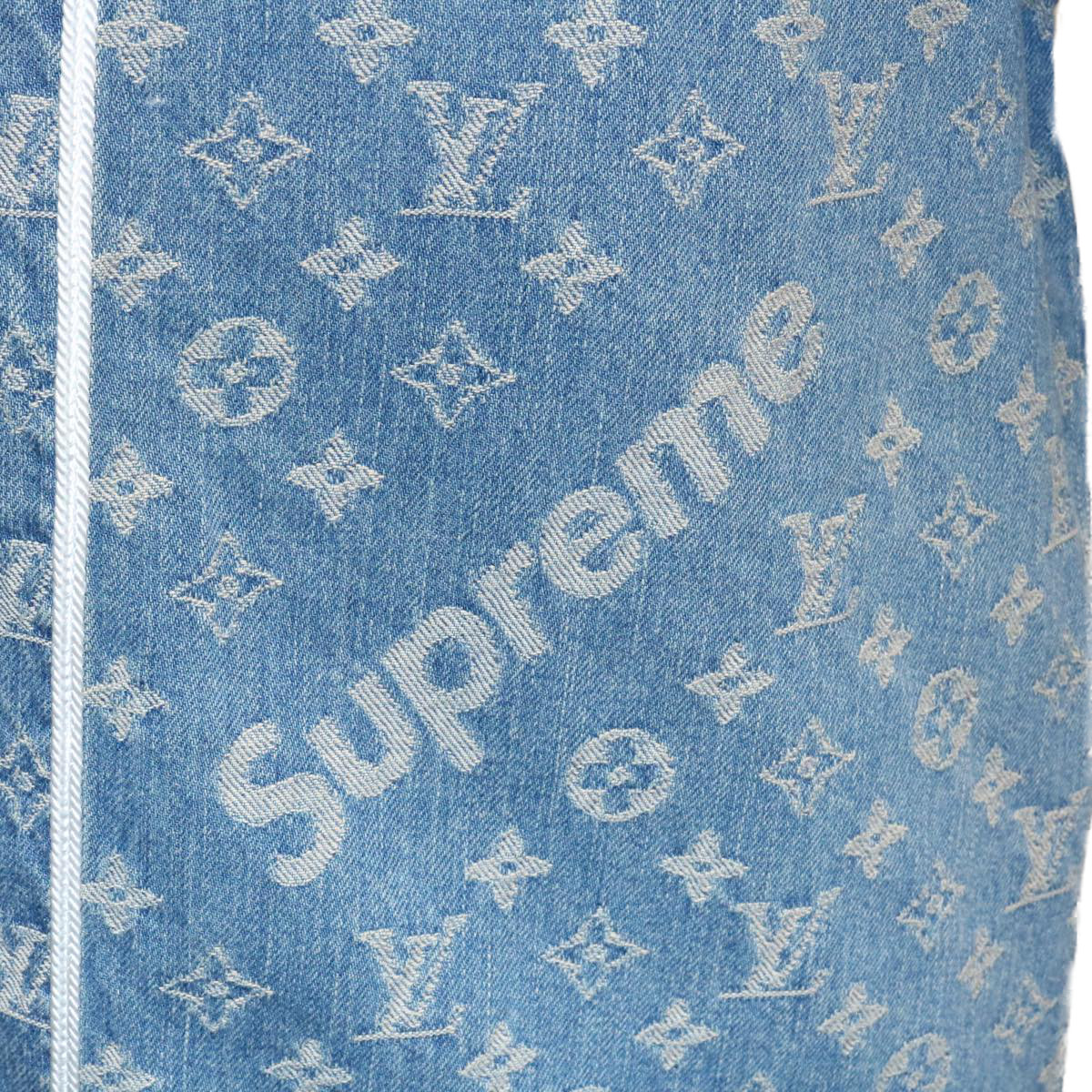 Supreme LouisVuitton ベースボールシャツ dior ヴィトン LOUIS VUITTON x Supreme Denim Baseball Shirt Blue Size XXS