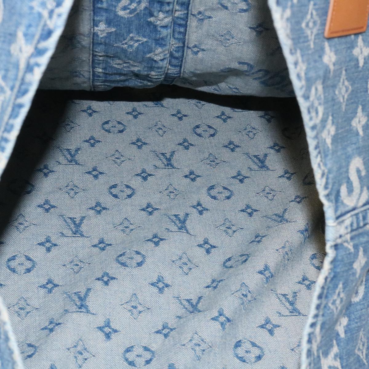 LOUIS VUITTON x Supreme Denim Baseball Shirt Blue Size XXS