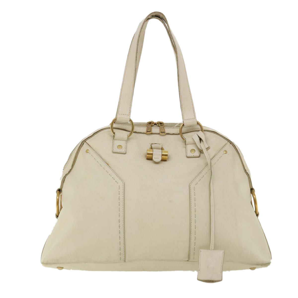 ハンドバッグ Saint Laurent Caramel Leather Handbag SAINT LAURENT Muse Shoulder Bag Leather White Auth am3205 | eBay
