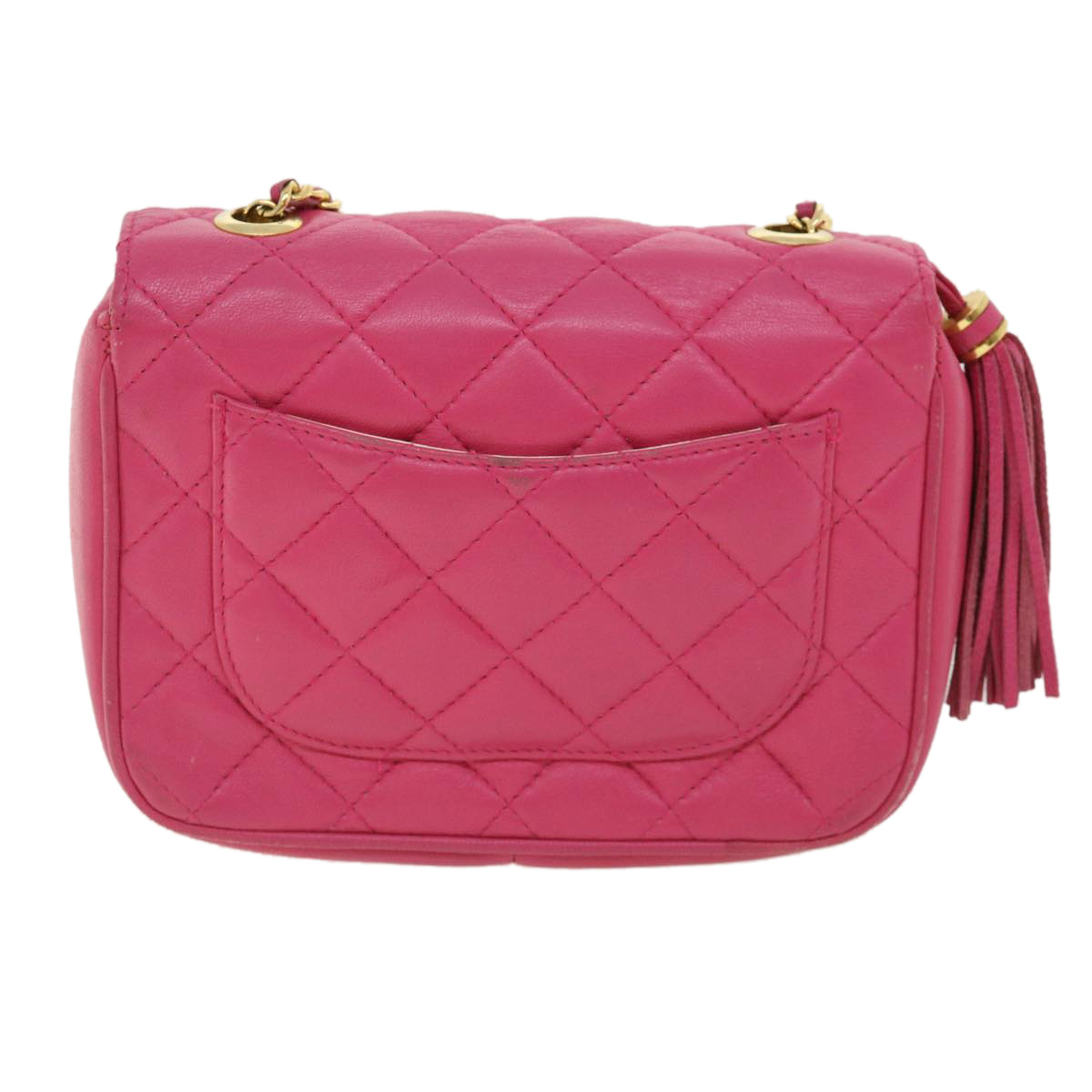 GIVENCHY Matelasse Chain Shoulder Bag Leather Pink Auth