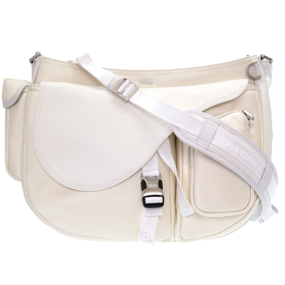 Saddle Bag with Strap Plum Grained Calfskin | DIOR