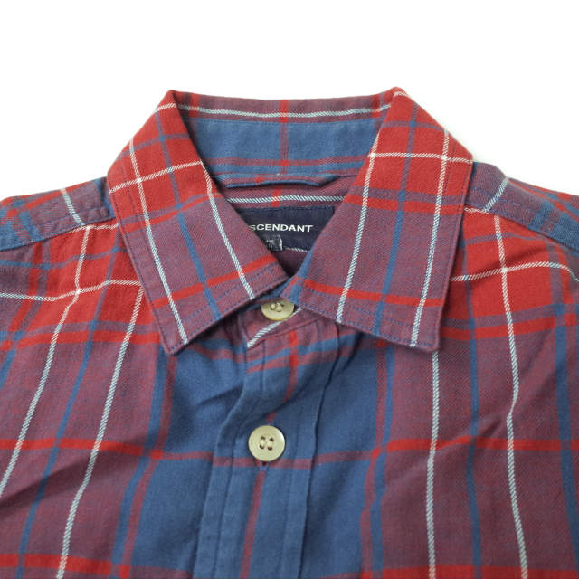トップス DESCENDANT MILPITAS/CHECK LS SHIRT DESCENDANT/MILPITAS CHECK LS SHIRT (NAVY)