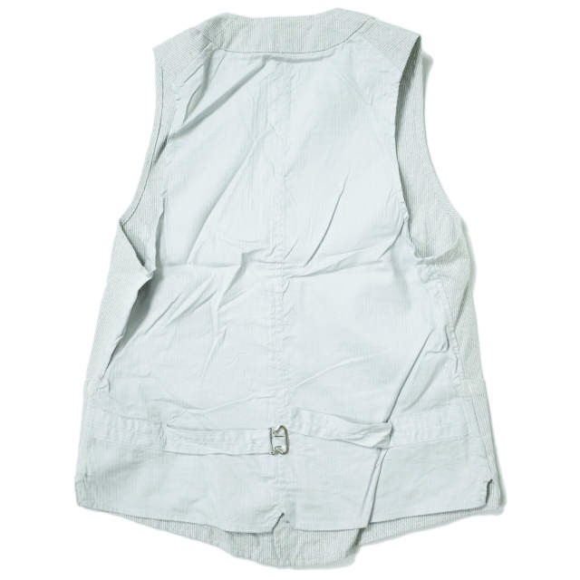 ANATOMICA France SAGAN VEST - COTTON STRIPE S BLUE Gillet