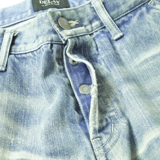 パンツ DELAY by Win&Sons damage flared denim DELAY by Win&Sons Japan Crushed selvedge denim pants 3
